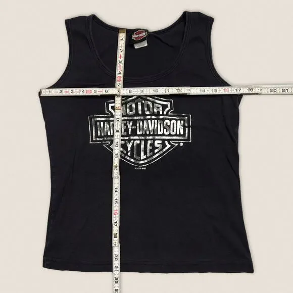 Y2K Harley Davidson Biker Metallic Tank Top Size Large - Picture 5 of 5